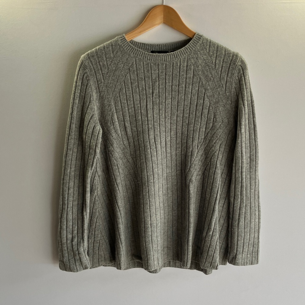 Theory Men's Ribbed Crewneck Sweater - Gray